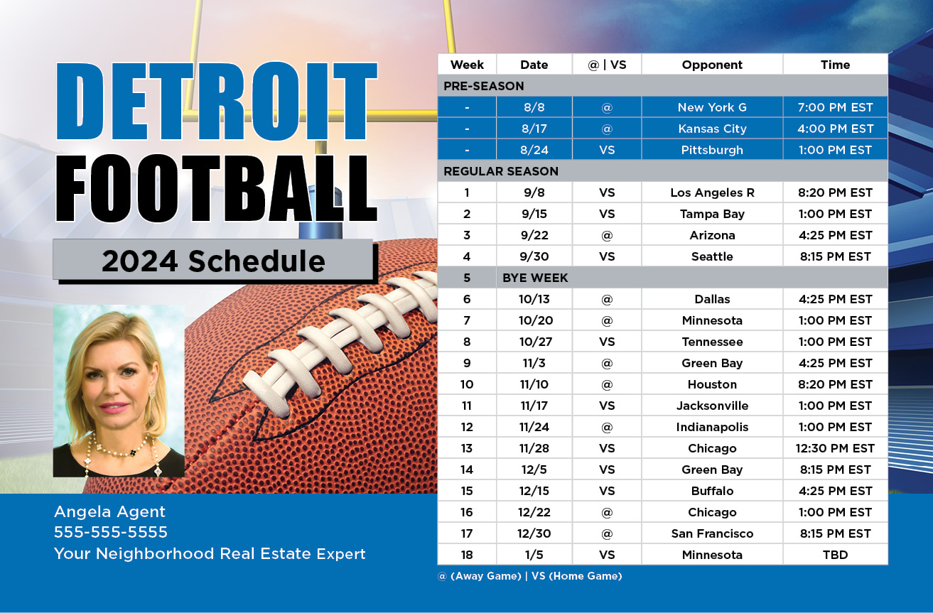 2024 Football Schedule - Detroit