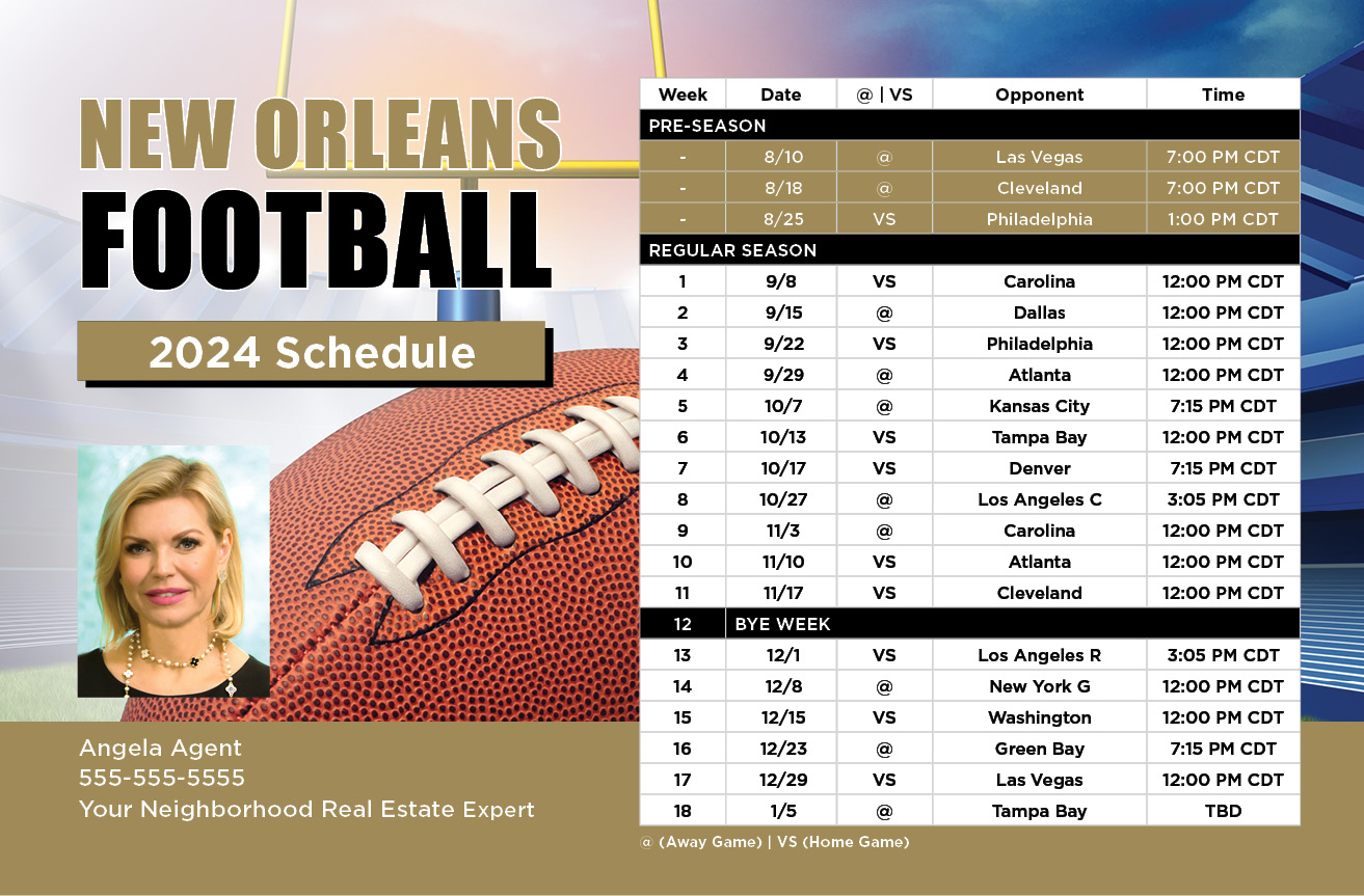2024 Football Schedule - New Orleans