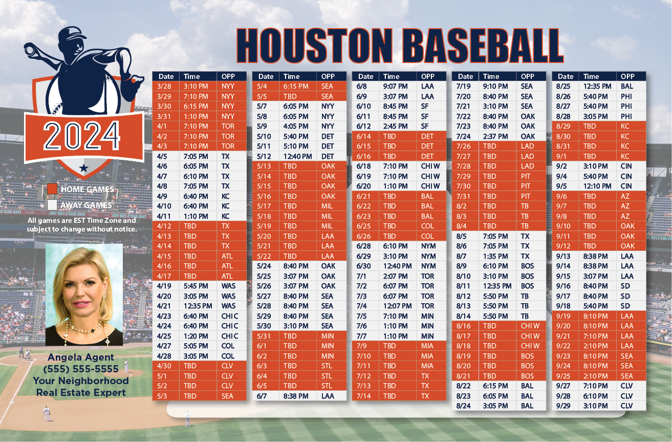 2024 Baseball Schedule - Houston