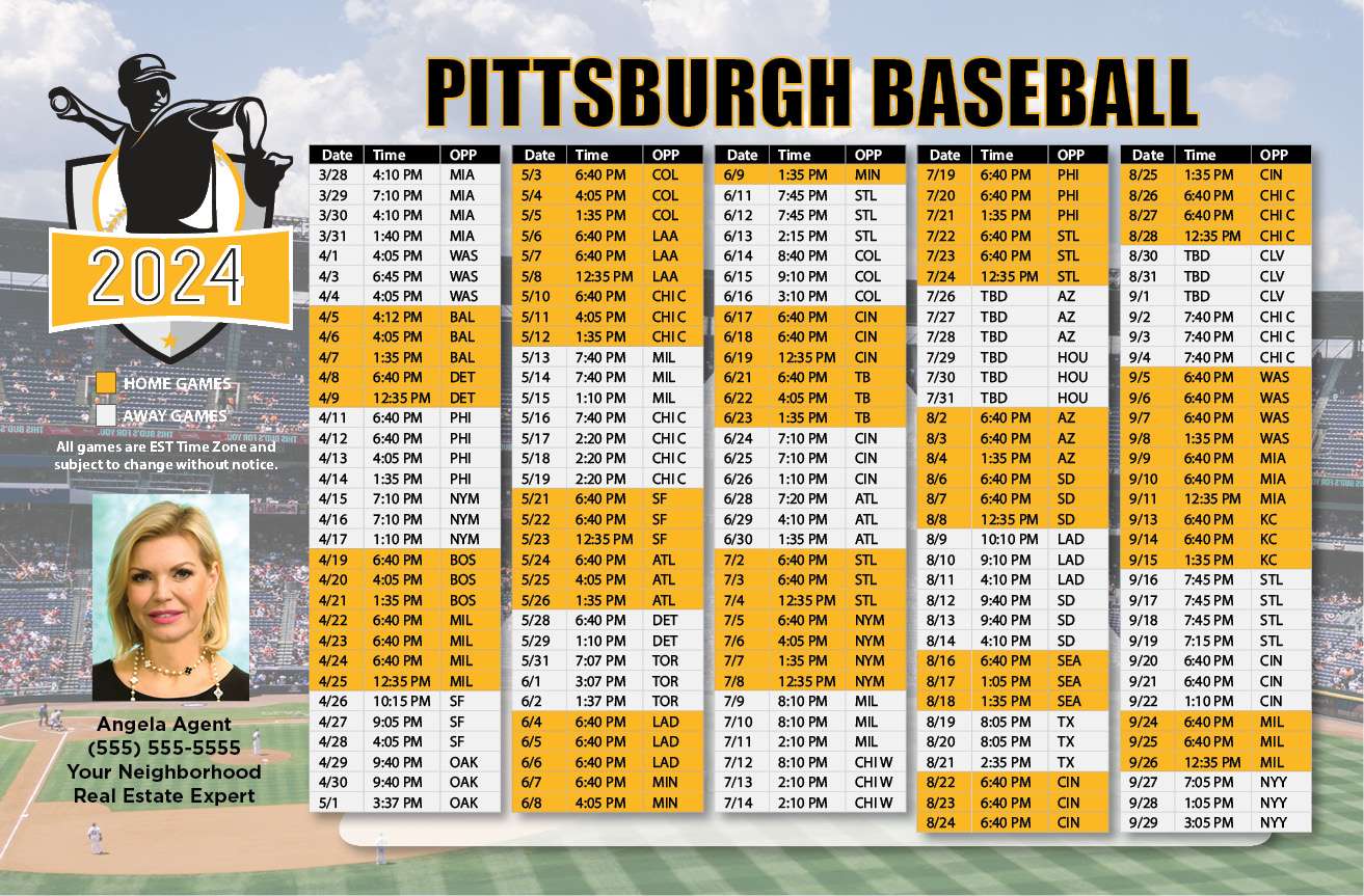 2024 Baseball Schedule - Pittsburgh