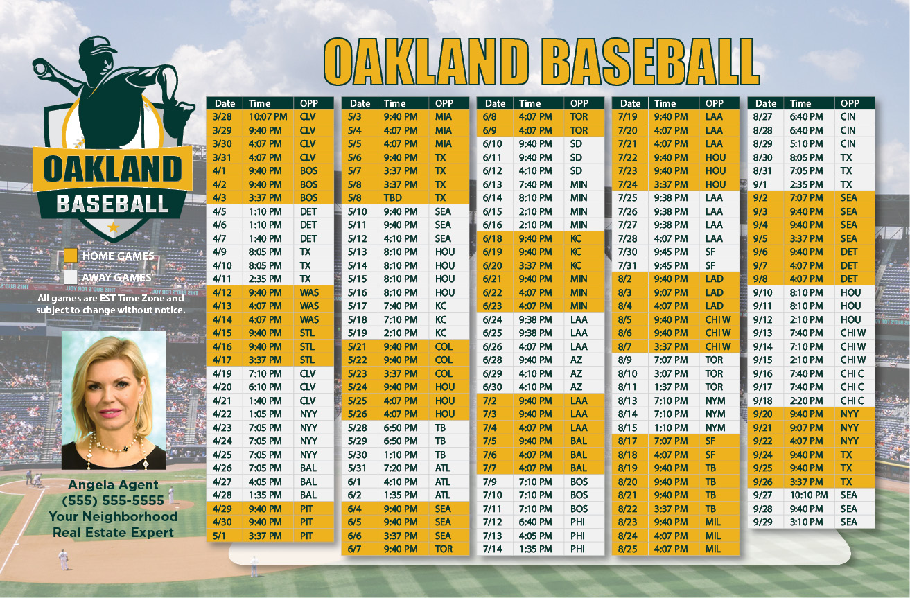 2024 Baseball Schedule - Oakland