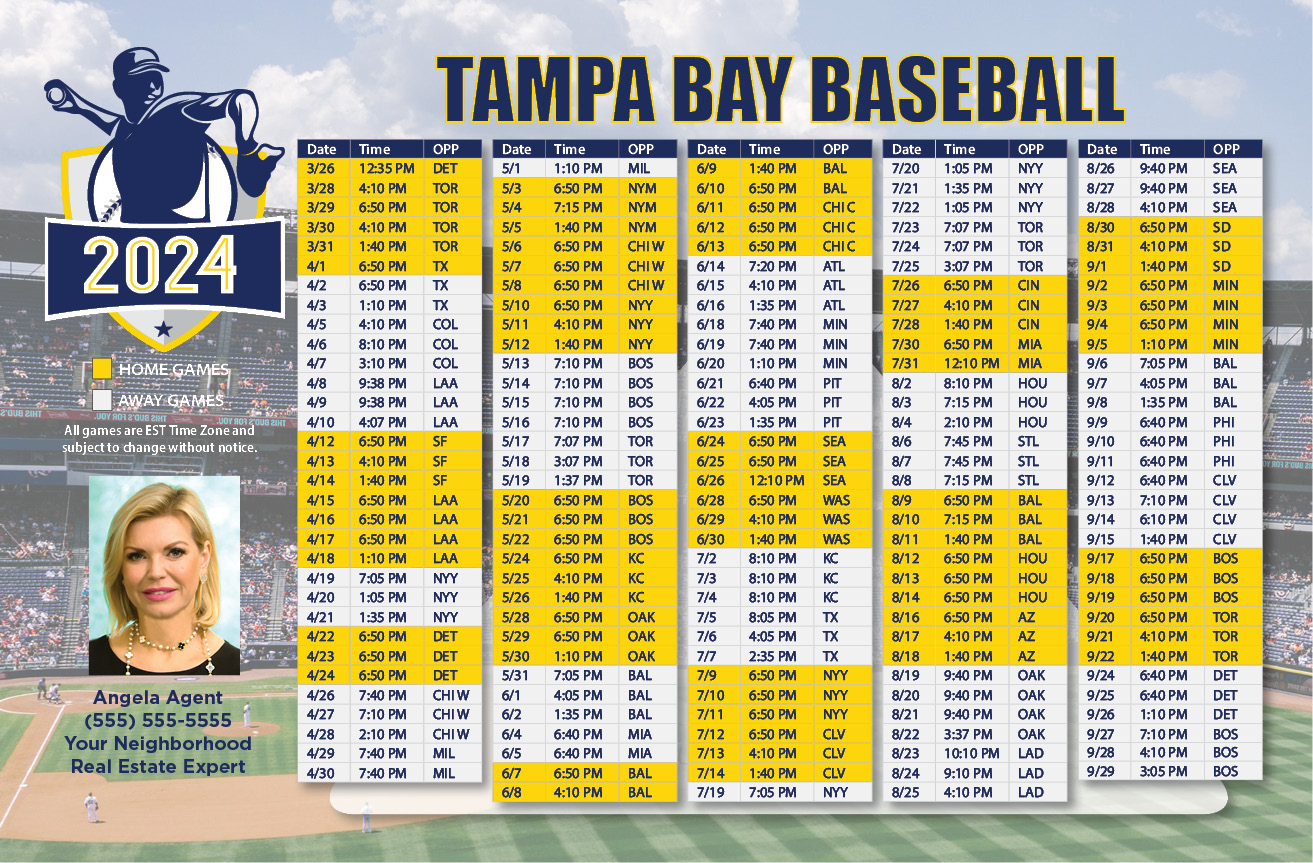 2024 Baseball Schedule - Tampa Bay